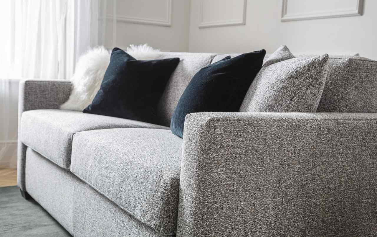 gray storage sofa